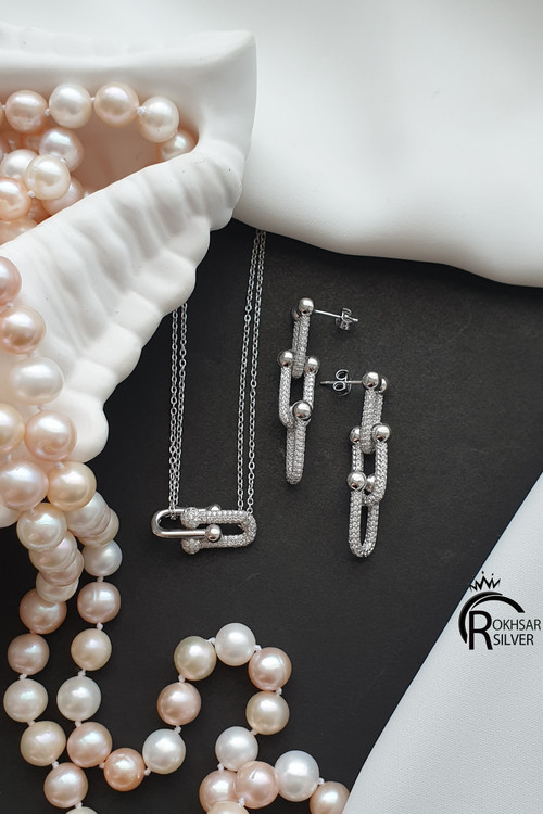 نیم ست نقره تیفانی با عیار ۹۲۵