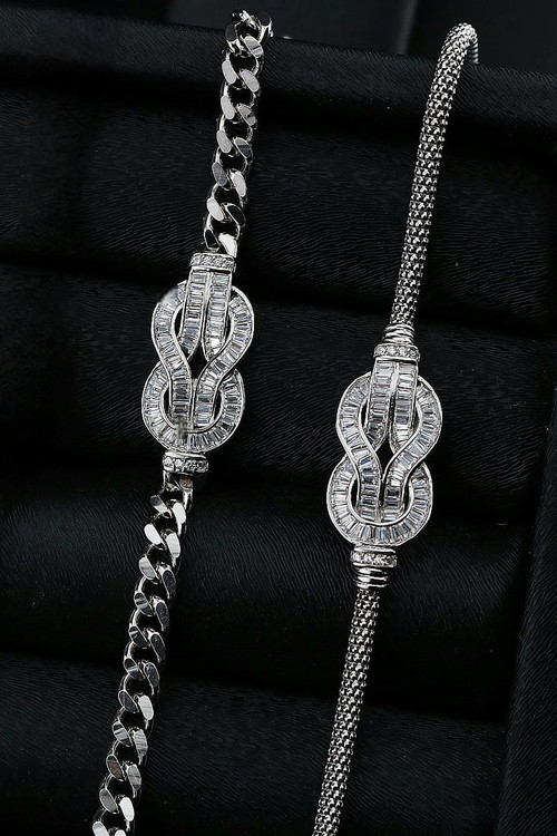 دستبندظریف وکم نگین نقره