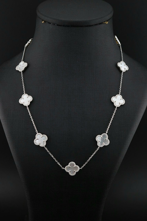 گردنبند نقره ونکلیف با صدف طبیعی