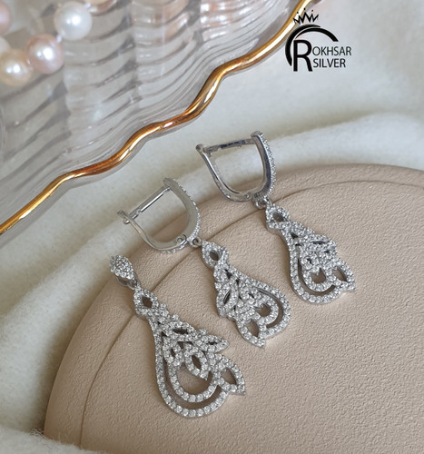 نیم ست زنانه نقره