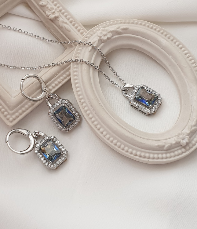 نیمست زنانه با سنگ دو رنگ