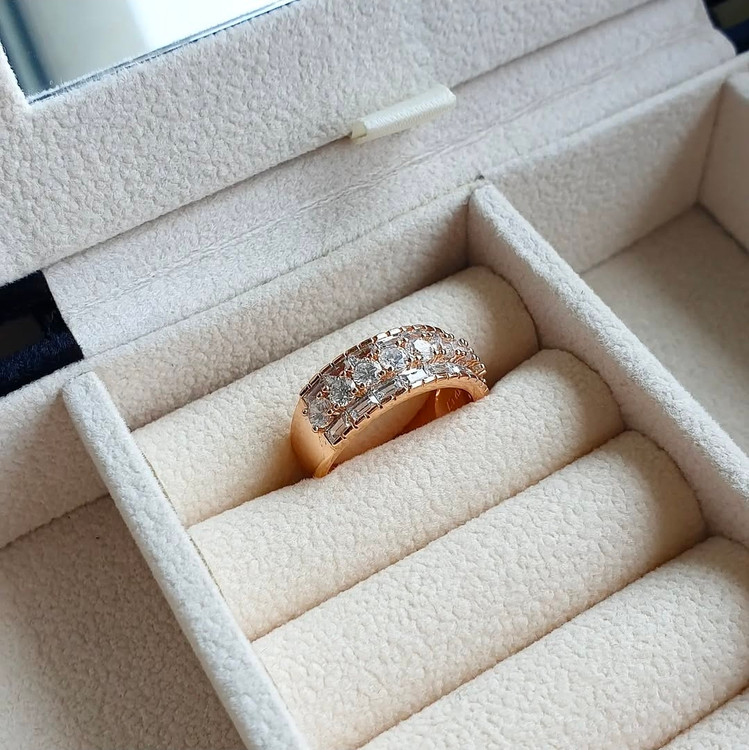 انگشتر ژوپینگ با آبکاری طلا