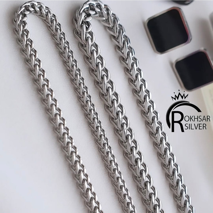 زنجیر استیل مردونه در دو سایز
