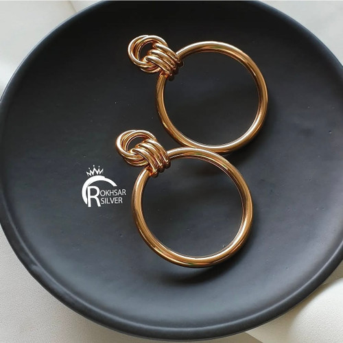 گوشواره سوزنی با آبکاری طلایی