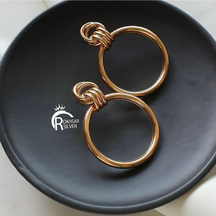 گوشواره سوزنی با آبکاری طلایی