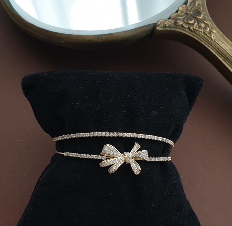 دستبند ظریف دخترانه پاپیون