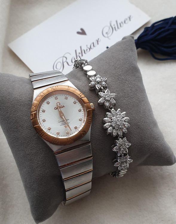 دستبند طرح طلا فلاور