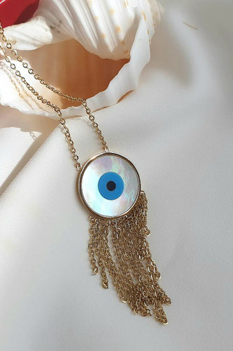 گردنبند چشم نظر استیل و رنگ ثابت