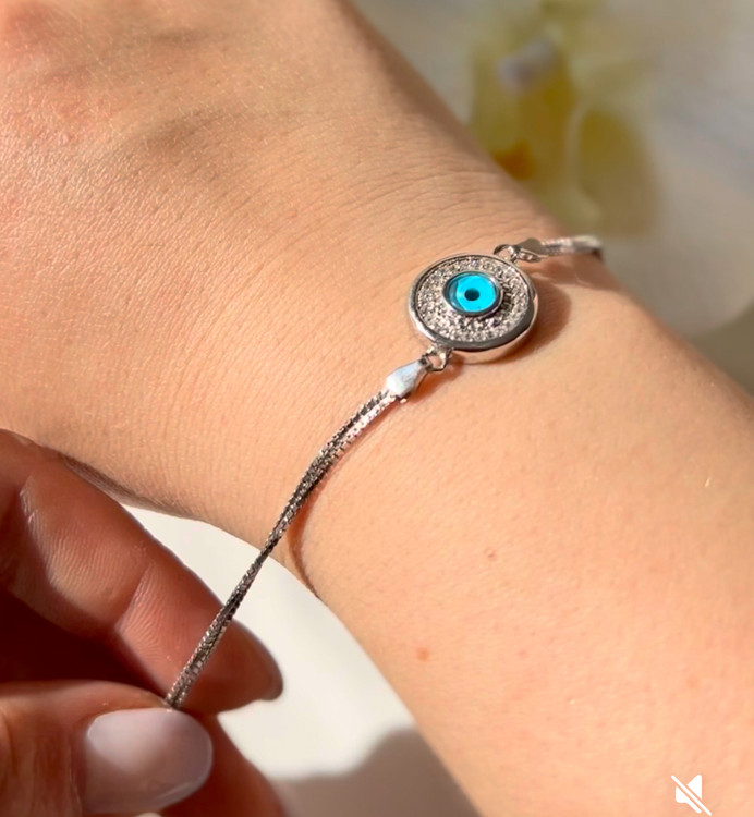 دستبند نقره چشمنظر