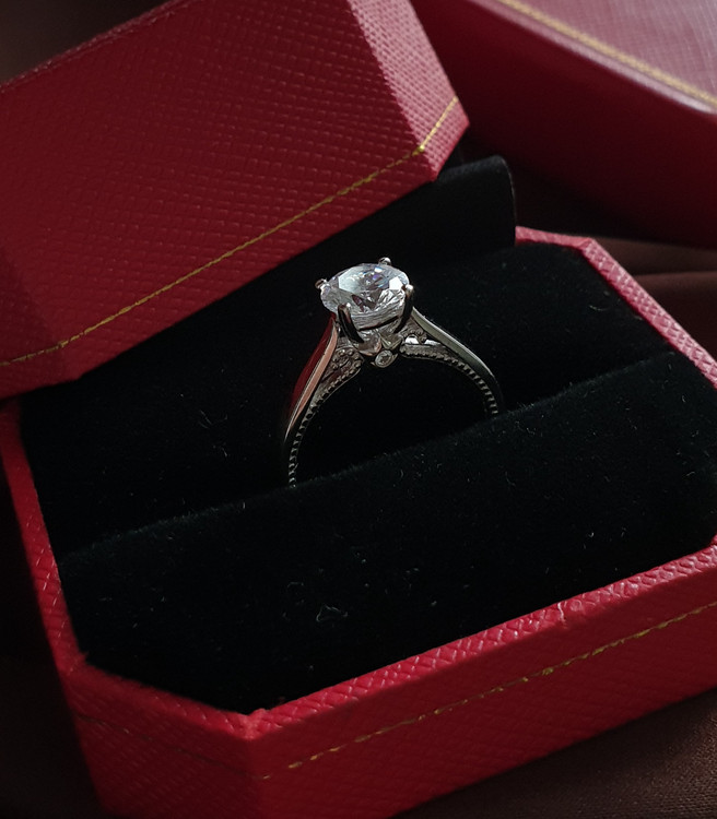 انگشتر نقره سولیتر