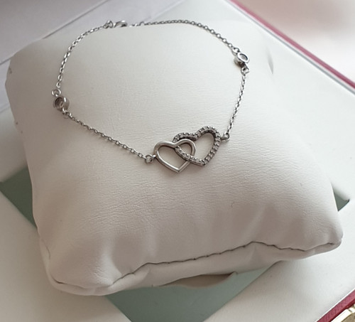 دستبند نقره قلب