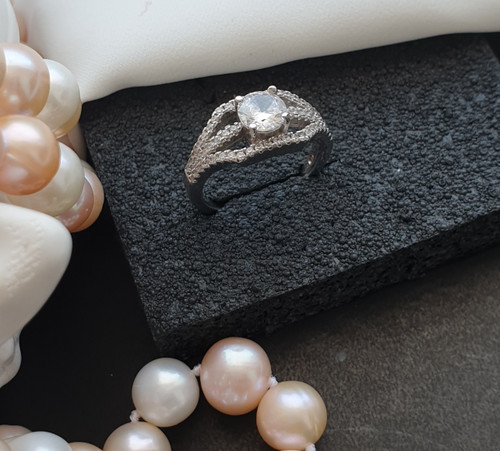 انگشتر نقره تک نگین