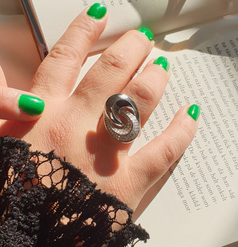 انگشتر نقره طرح طلا