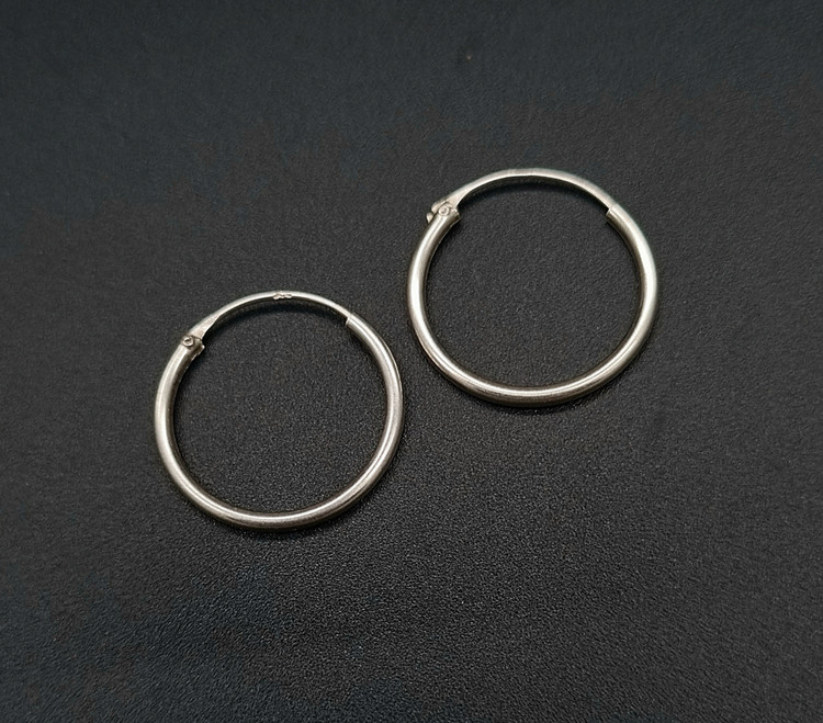 گوشواره گرد نقره