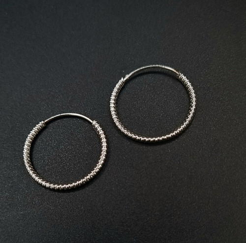 گوشواره نقره حلقه