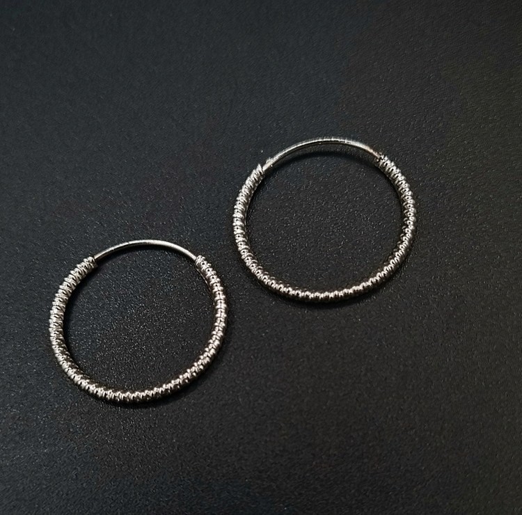 گوشواره نقره حلقه