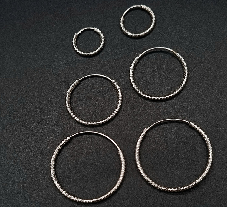 گوشواره حلقه ای در سه سایز