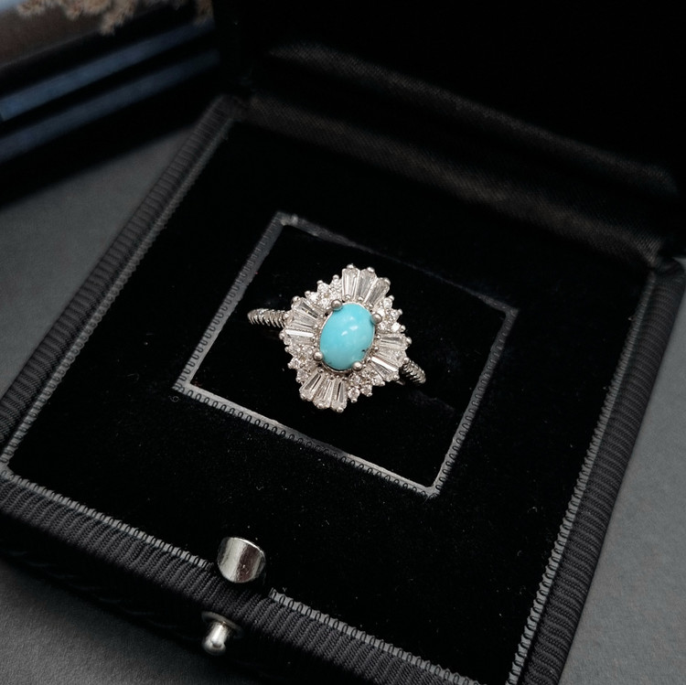 انگشتر زنانه نقره فیروزه نیشابور