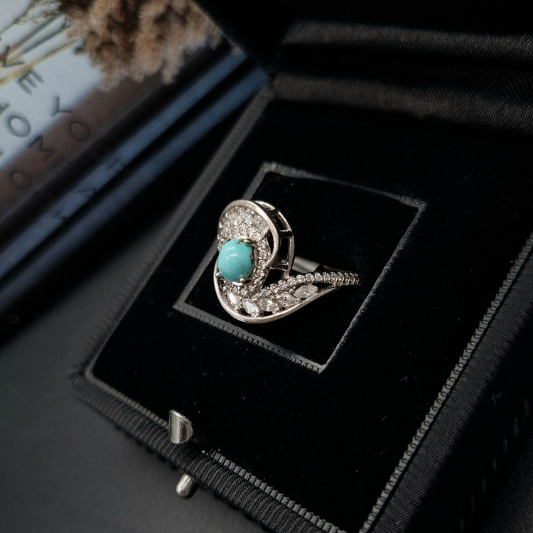 انگشتر زانانه فیروزه اصل نیشابور