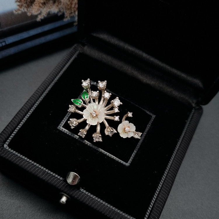 انگشتر نقره صدفی