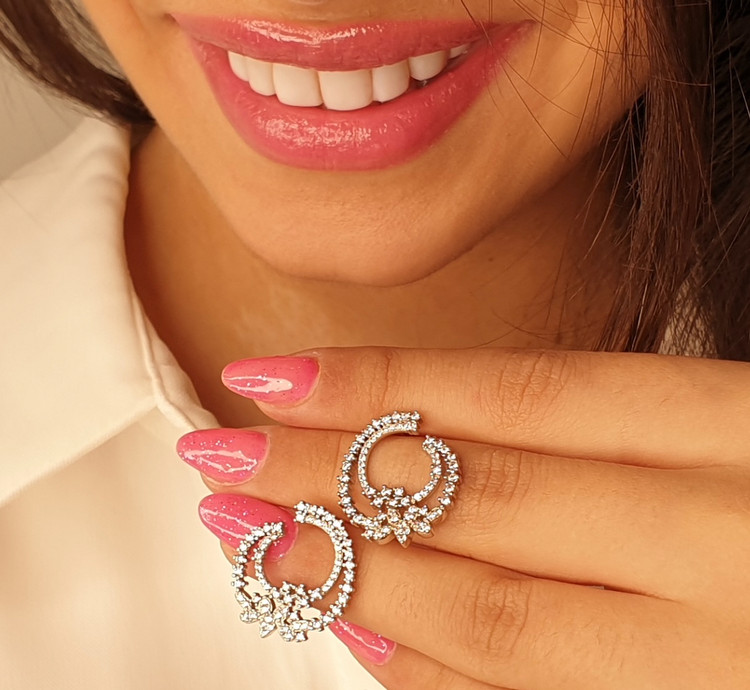 گوشواره نقره چسبان