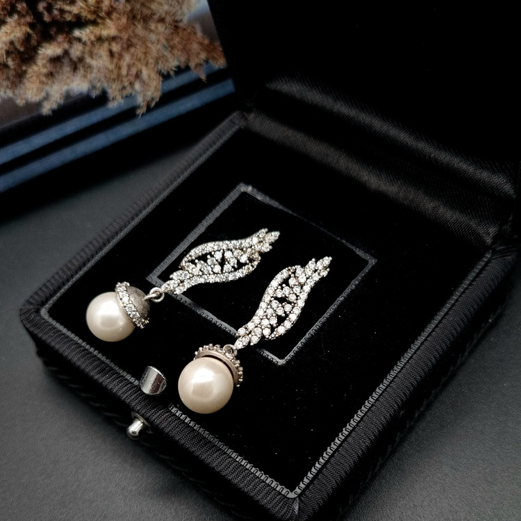 گوشواره نقره مروارید طبیعی