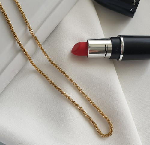 زنجیر استیل خاویاری طلایی