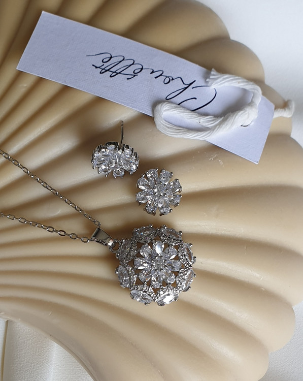 نیم ست جواهر گل