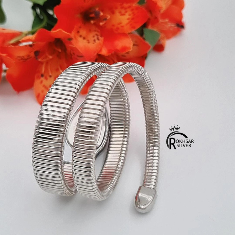 ساعت مچی زنانه مار بولگاری با صفحه مشکی و بند فلزی فنری کد RS_253۷