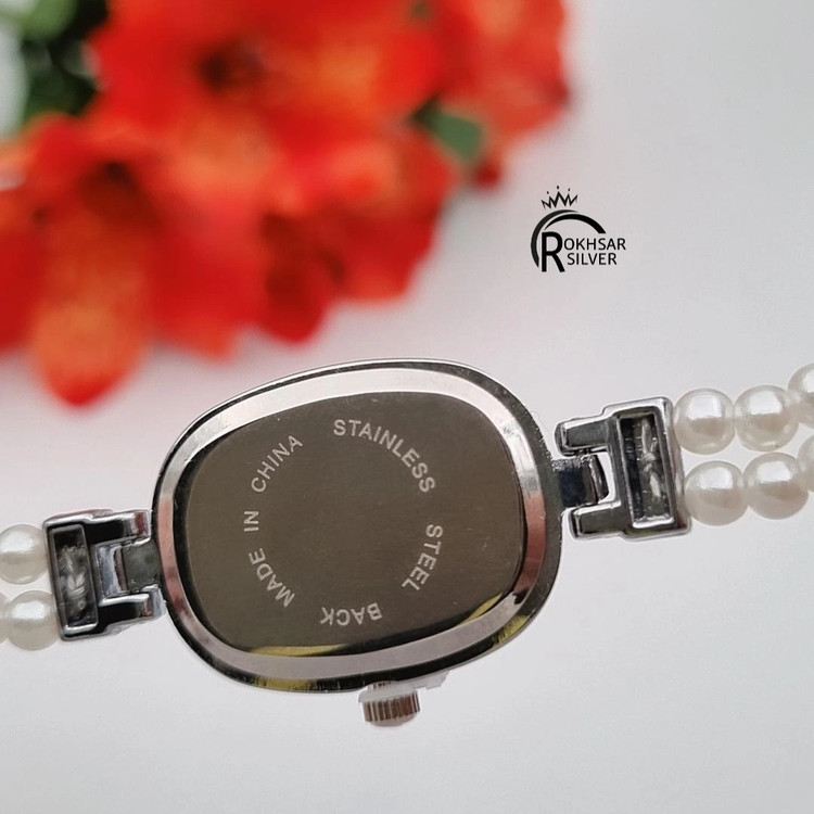 ساعت مچی زنانه طرح کارتیر با صفحه بیضی و بند مرواریدی کدRS_2541
