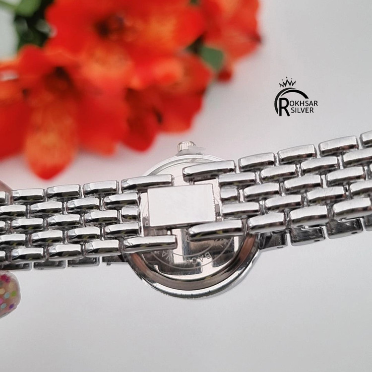 ساعت مچی زنانه نایدو صفحه گرد نقره ای با بند فلزی کدRS_2545
