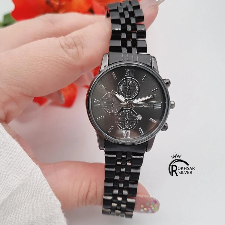 ساعت مچی زنانه سیتیزن مشکی طرح کرنو صفحه گردبا بند فلزی کد RS_2568